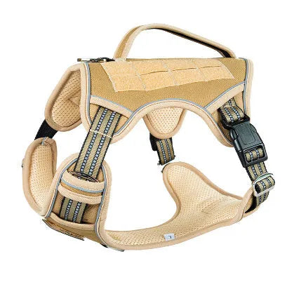 Tactical Oxford cloth chest strap for search and rescue working dogs in camouflage colours