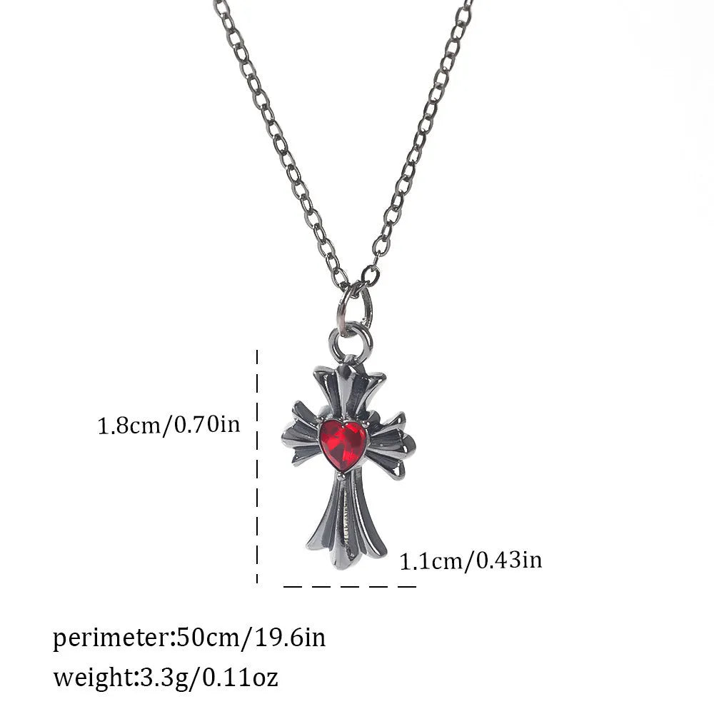 Dark Halloween necklace with spider bat pendant in zinc alloy with electroplated finish