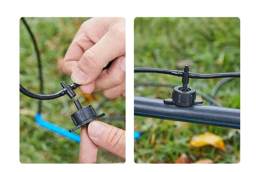 PE plastic tee water distribution joint connector for micro irrigation drip systems