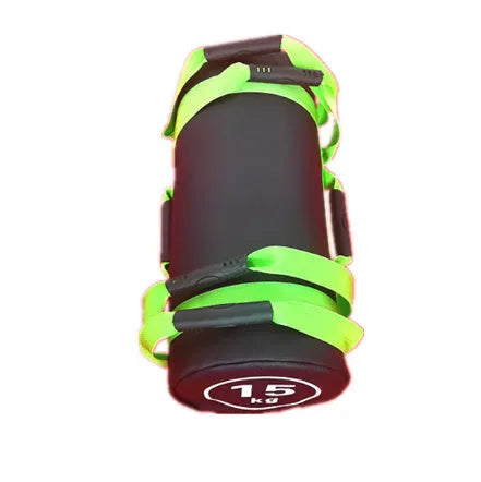 White PVC fitness power bag training sandbag for weight lifting and strength exercises
