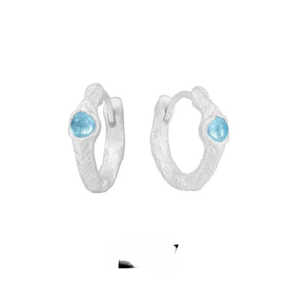 925 silver geometric ear clips with burnt silver electroplating finish and round design elements
