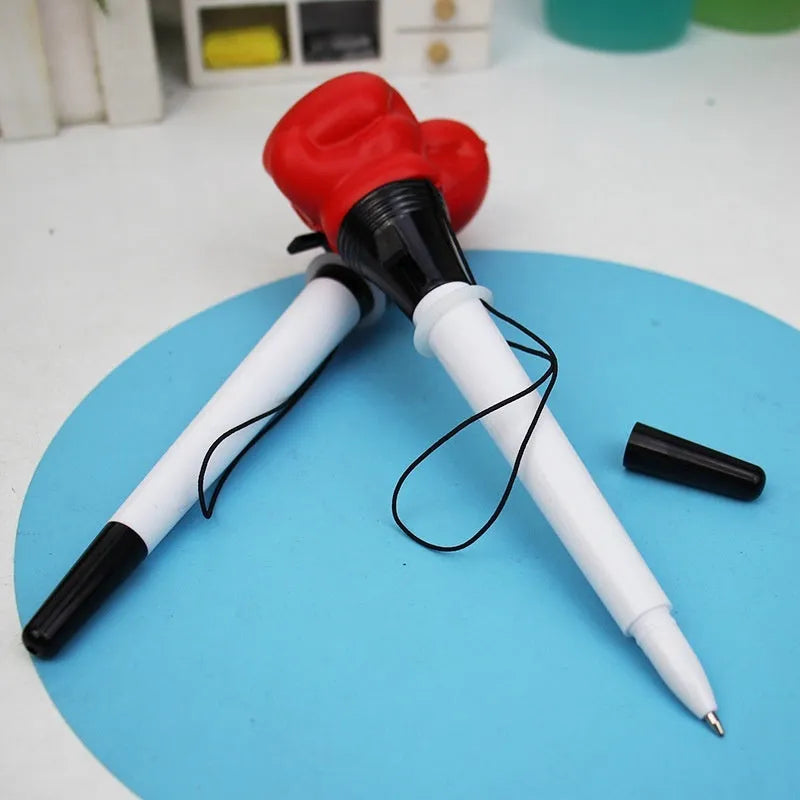 Creative pressure relief boxing pen with 0.7mm bullet tip and plug-in sleeve mechanism