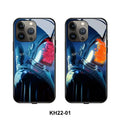 Luminous technology mobile phone case for iPhone with TPU and tempered glass construction