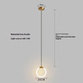 Nordic minimalist U-shaped pendant light for bedroom bedside with three-colour dimming