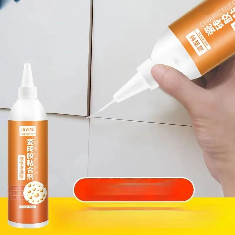Tile repair injection adhesive for loose tiles, cold curing emulsion body, 280g to 500g options