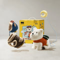 Babycare West Highland plush dog gift box set with two clothes on display