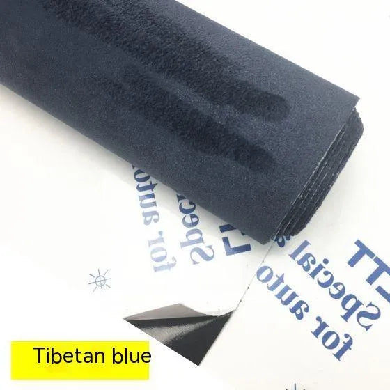 Self-adhesive elastic suede sheet in multiple colours for car interior decoration and furniture modification