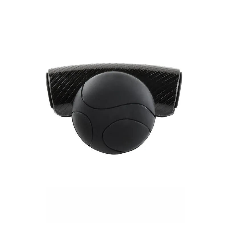 Black silicone steering wheel assist ball with metal bearing for single hand driving