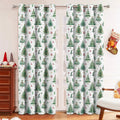 Christmas Forest pattern punching curtain with polyester fabric in various size options