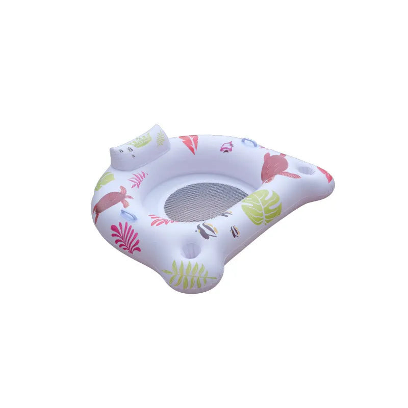 White U-shaped luminous inflatable float measuring 120x120 cm