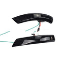 Ford Focus Mondeo rearview mirror waterfall lights with blue accent and ABS construction