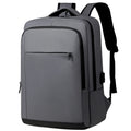 Waterproof laptop backpack in black with USB port and air pillow belt, 20-35L capacity