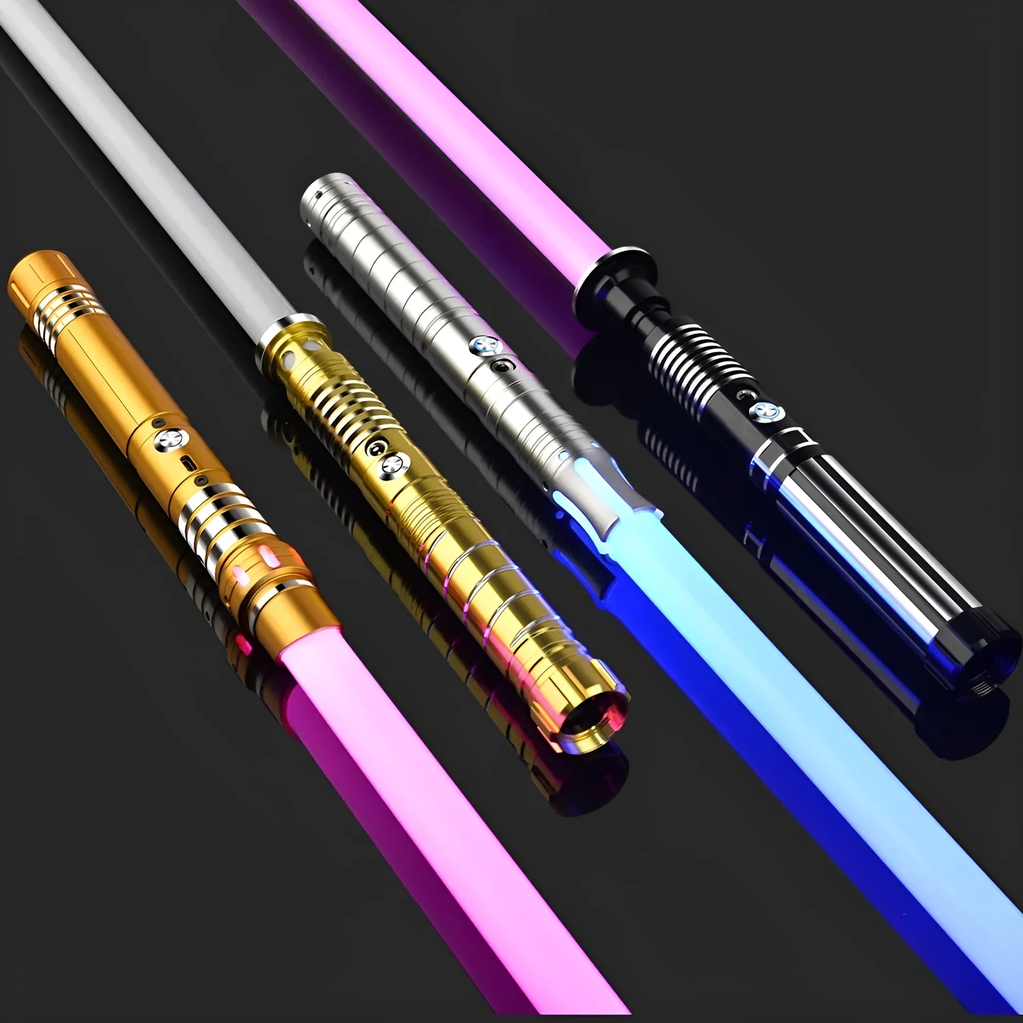Metal laser sword with 16-colour gravity induction light handle for children aged 7-14