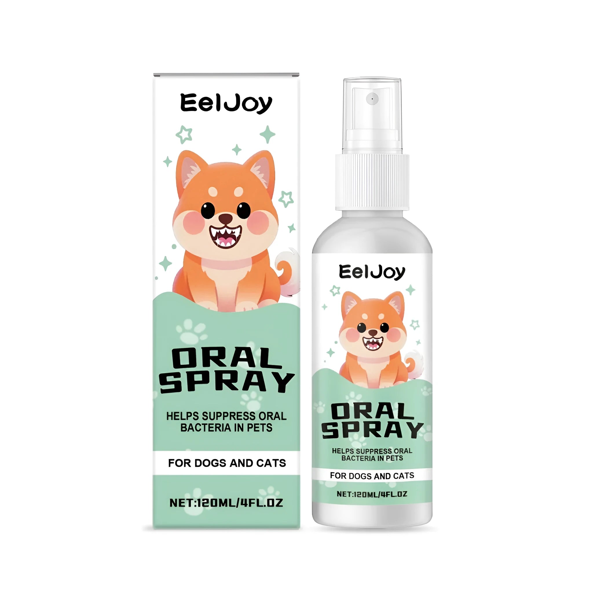 120ml pet oral spray bottle with chlorhexidine and mint extract for dog and cat dental hygiene