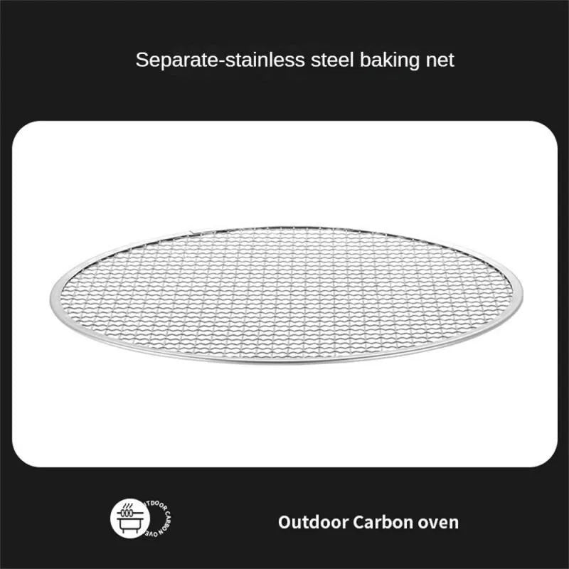 Portable stainless steel BBQ grill with detachable parts and storage bag, shown in grey colour.