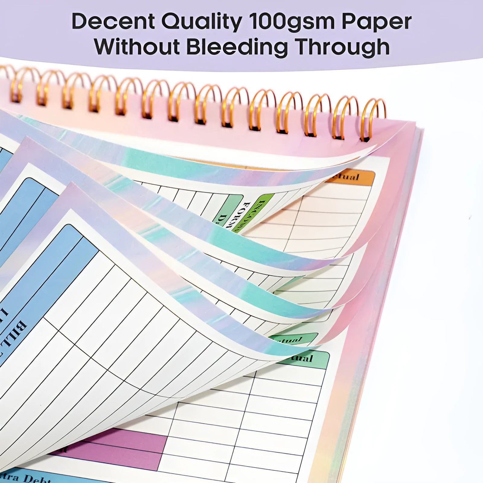B5 spiral-bound wealth management notebook with PP plastic cover for income and expenditure tracking