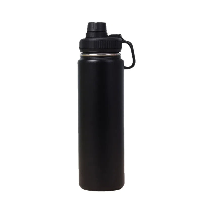 Dopamine colour scheme 710ml stainless steel insulated fitness yoga water bottle with rope