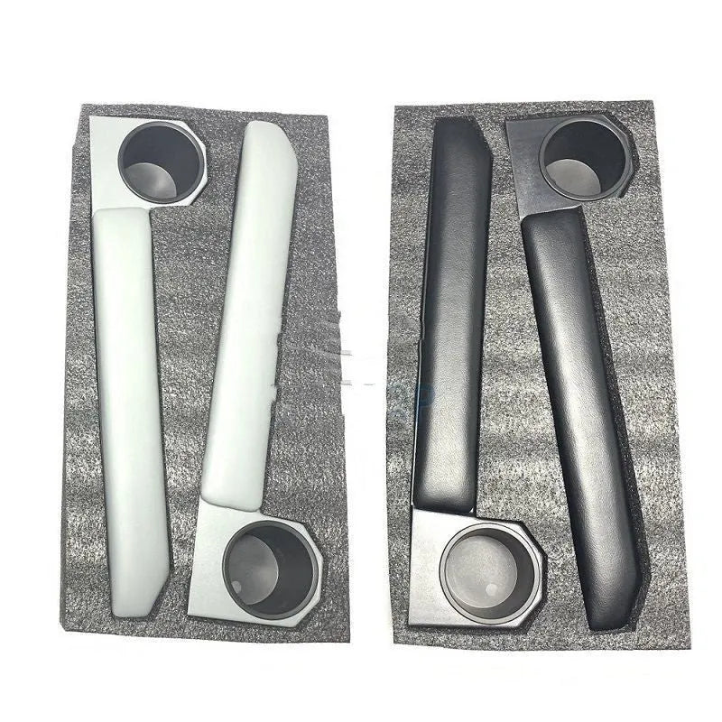 Grey car armrest door ring frame handrail with magnetic suction, 288mm, set of 2 pieces for vehicle door support