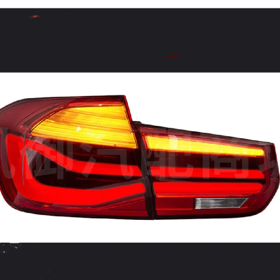 BMW 3 Series tail light assembly with streamer steering LED running lights in red ABS PC housing