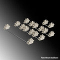 Black and milky white mechanical keyboard stabiliser sets showing 6.25U and 7U satellite axis sizes.