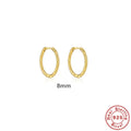Sterling silver twisted hipster earrings in geometric round design with gold or platinum plating