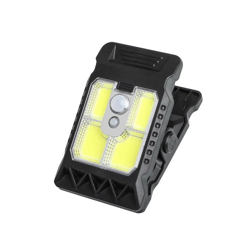 Intelligent induction clip lamp with motion sensor and compact 11.2x7.6cm waterproof design