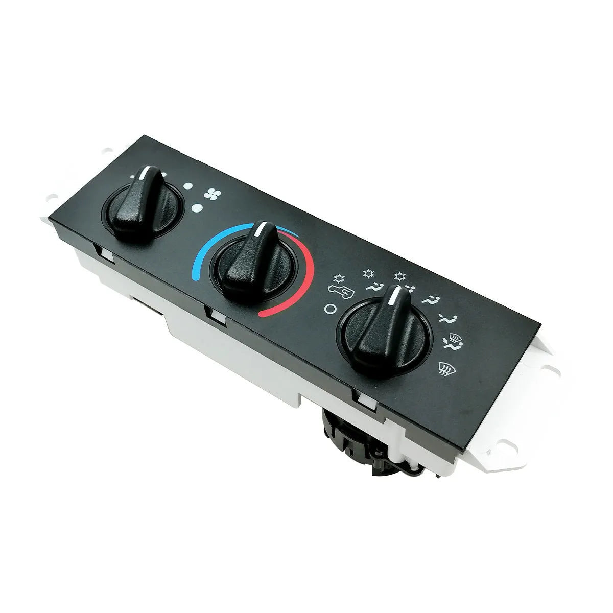 Black automotive air conditioning control panel for Jeep Wrangler 2005-2006, OE number 55056558AA.