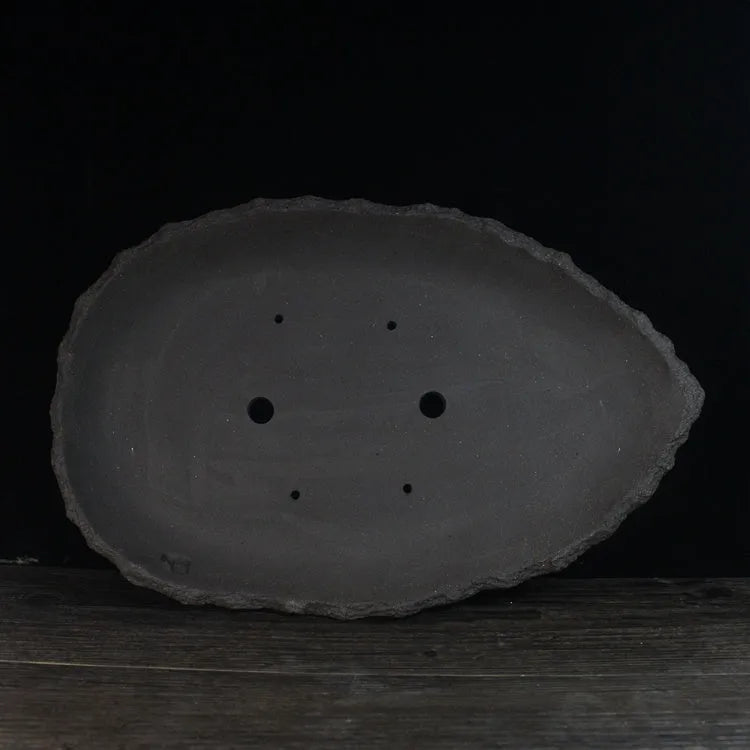 Handmade purple clay flowerpot showing colour style options and drainage hole choices for indoor plants.