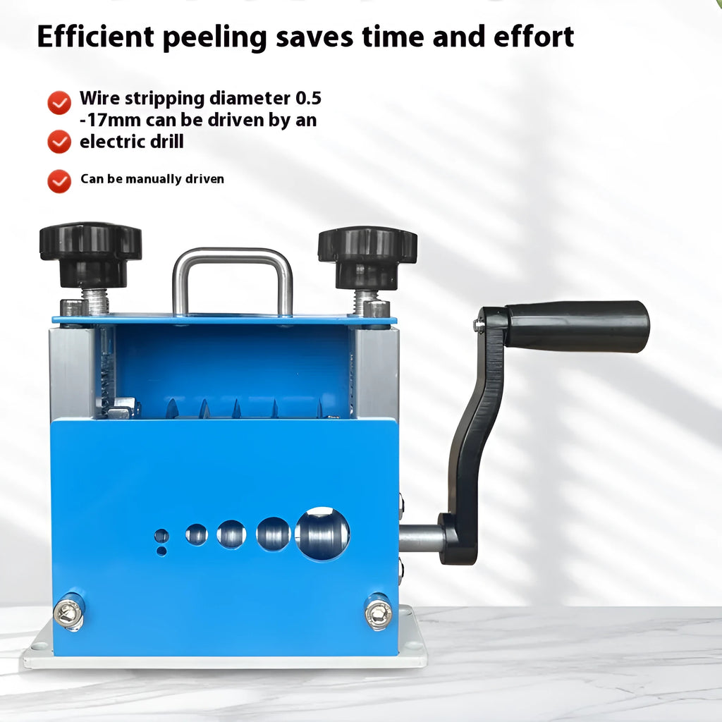 SD-017 manual wire stripping machine with adjustable diameter settings from 0.5mm to 17mm for electrical cables