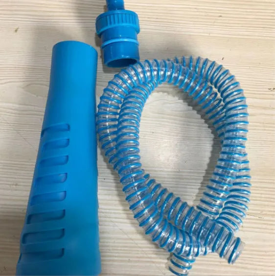 Blue plastic suction pipe vacuum attachment for washing machine dust cleaning with 114cm length