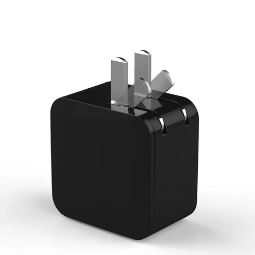 5V2.4A dual USB travel charger with digital display in black/white/red with UK/US/EU plug options