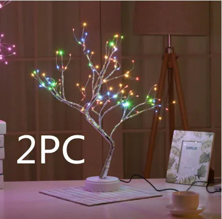 LED Christmas tree light with 108 warm white LEDs, touch control base, and plastic construction
