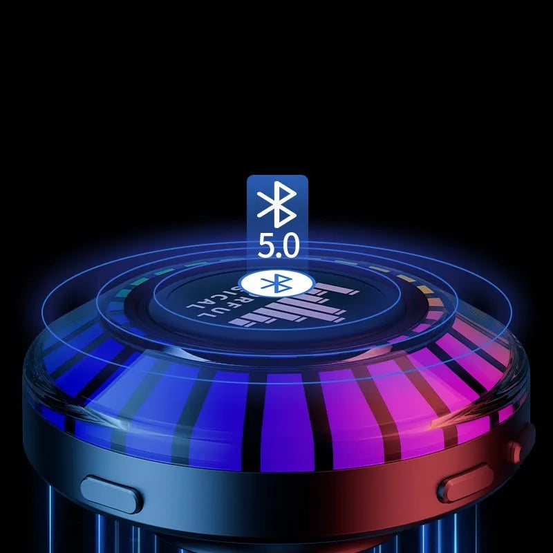 Compact cube-shaped Bluetooth atmosphere light with voice control and polar light effects