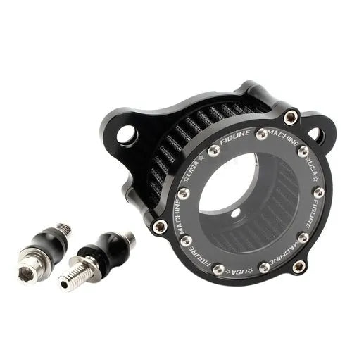 CNC aluminum motorcycle air filter with transparent glass element for Harley Davidson XL883/1200X48