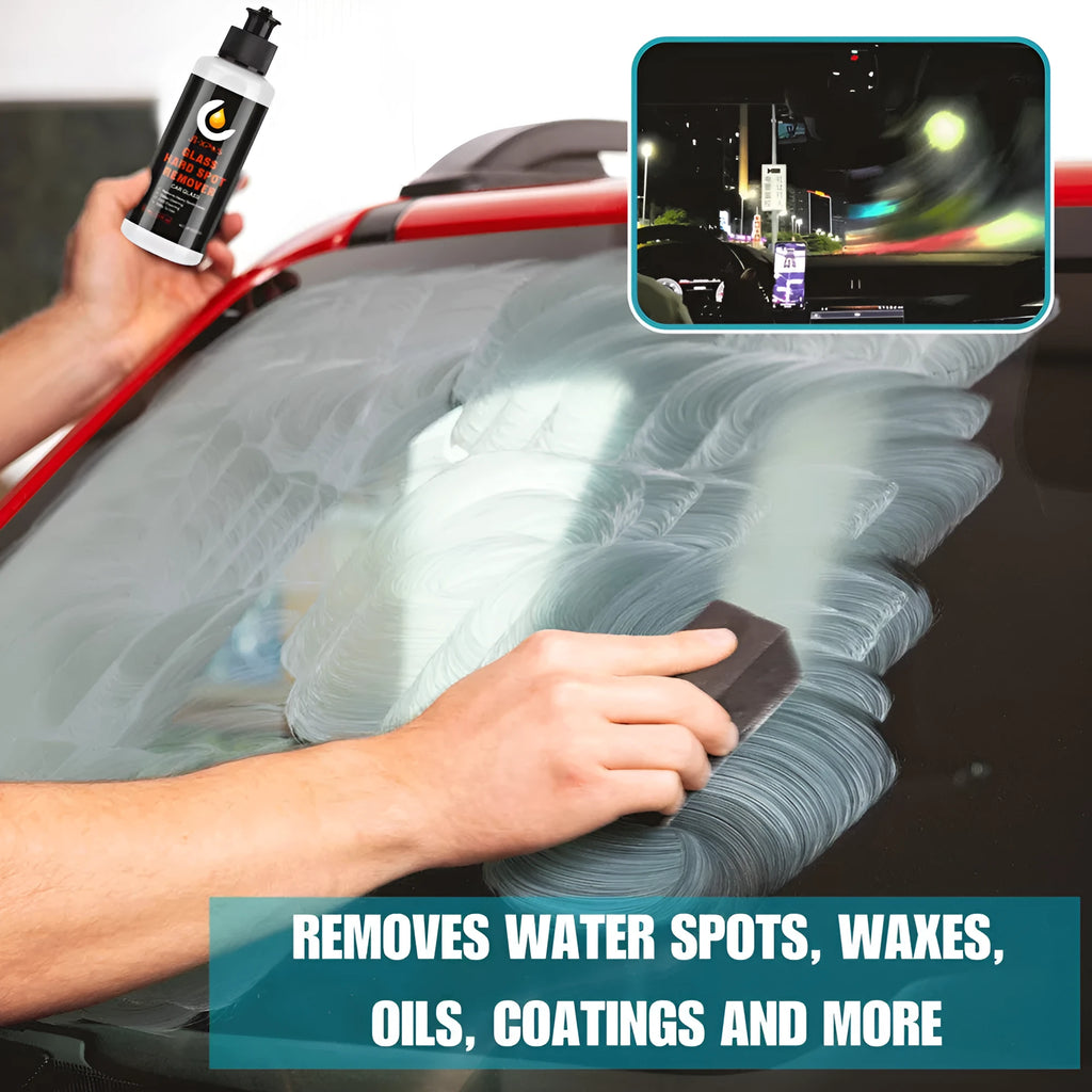 Tube of glass and car oil film remover cleaning cream in 50ml, 100ml, and 200ml size options