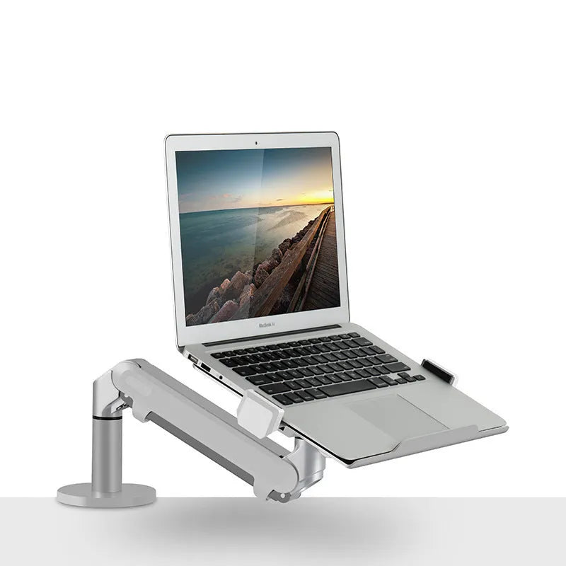 Aluminium alloy laptop air pressure arm bracket in silver and black options