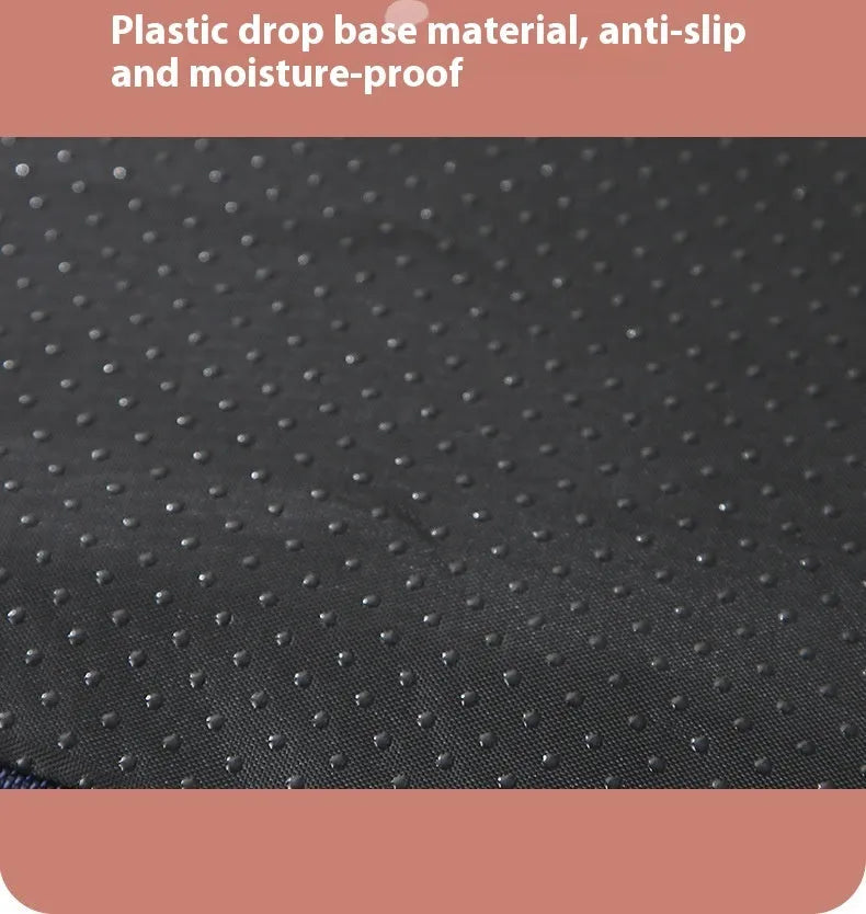 Removable washable memory sponge dog mat in brown, showing soft texture and size.