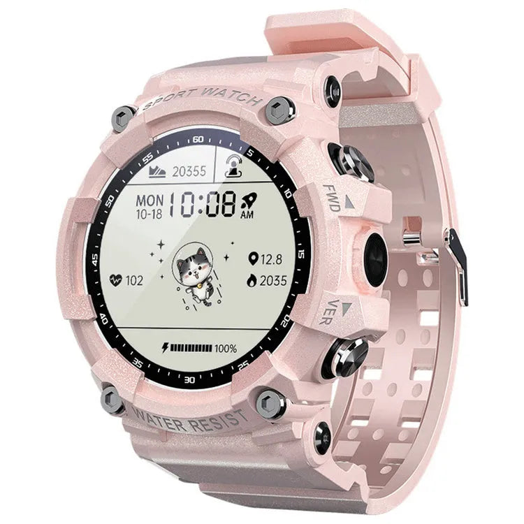 ATTACK 3 waterproof smart Bluetooth sports watch with round colour screen and TPU strap