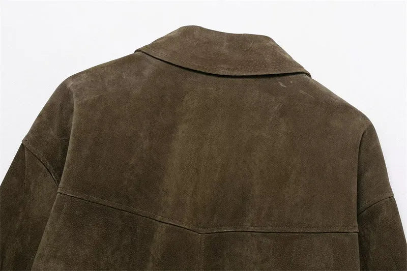 Women's PU leather jacket with regular fit and Asian sizing options in Japanese Korean casual style