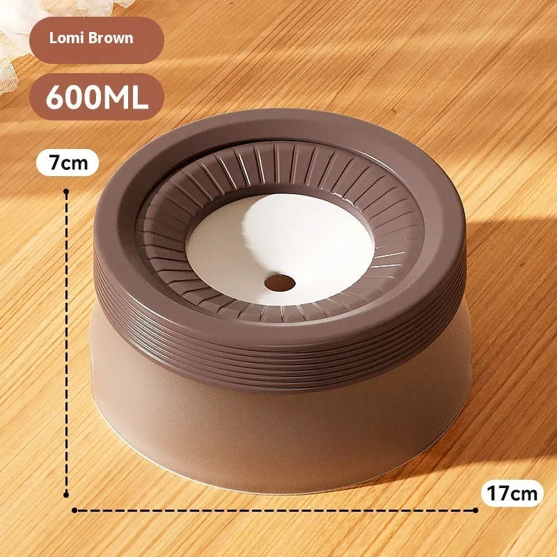 Suspended pet water bowl with non-wet mouth design in green colour showing bowl and base plate