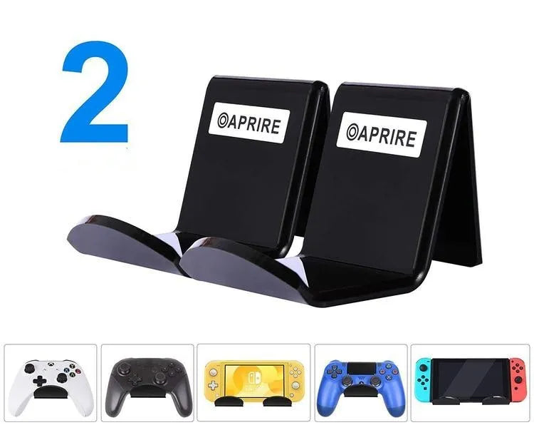 Universal game controller wall mount bracket in black, white or transparent colour options