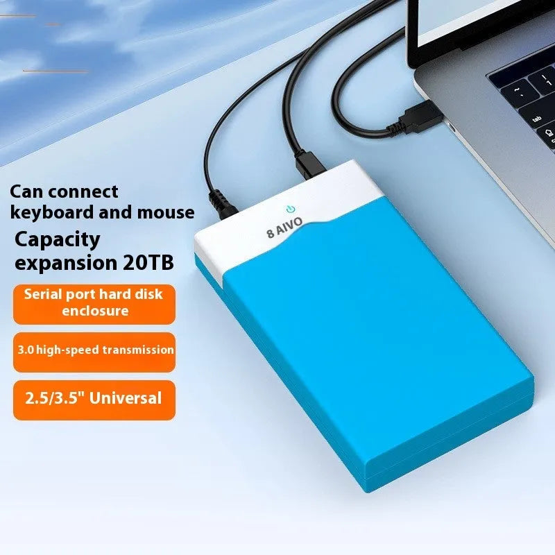 3.5 inch USB SATA hard disk enclosure with slide cover design in multiple colour options