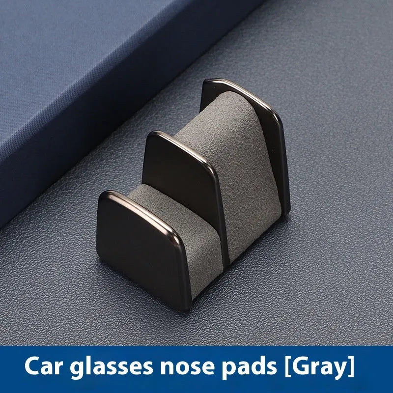 Zinc alloy leather car dashboard glasses clip in green, black, grey, or red