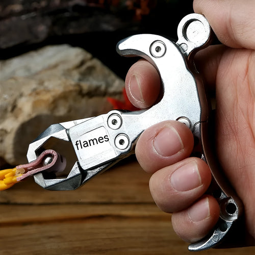 Zinc alloy release aid with two-axis harpoon clip for archery and fishing equipment