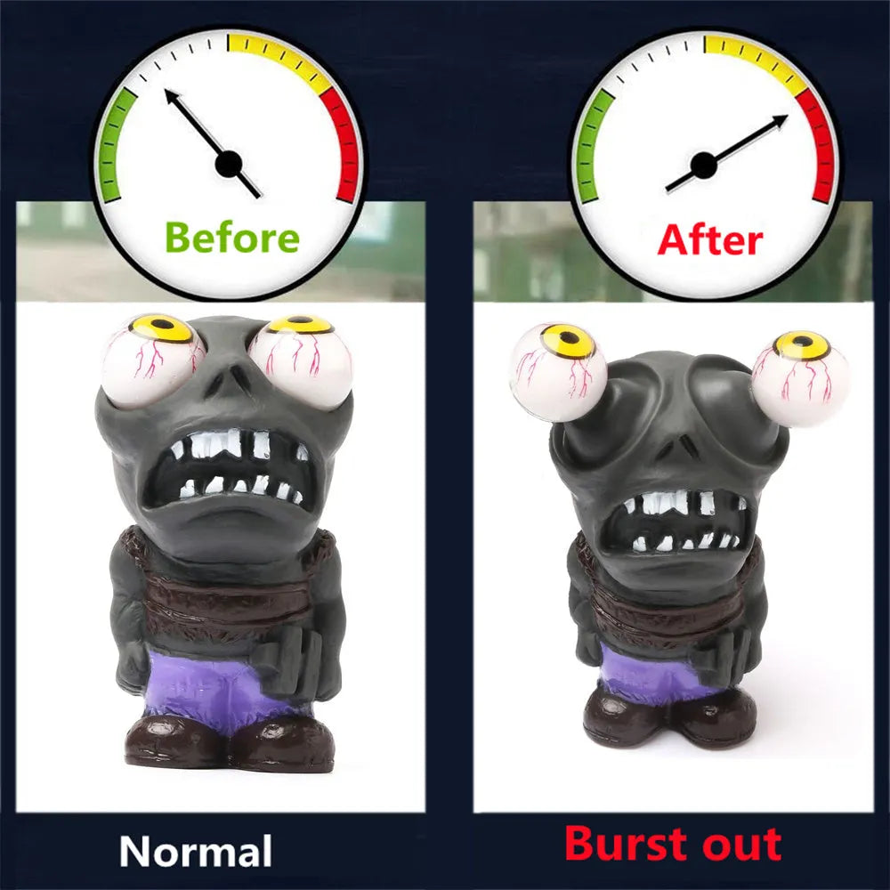Turbo car decompress ornament kit showing rubber doll, copper three-way tube, pressure valve, and PU tubing on a white background.