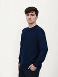 Men's standard wool pullover sweater in regular fit for autumn and winter daily wear