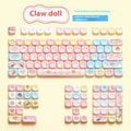 Clip doll anime design mechanical keyboard keycap set with colourful sublimation printing on PBT plastic