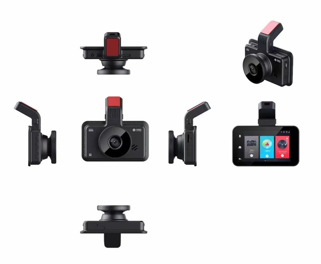 3-inch car DVR dash cam with dual lens system for front and rear recording