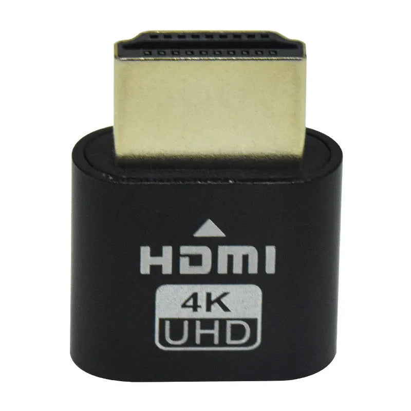 Graphics card HDMI spoof dongle in metallic finish with 26.5mm compact design