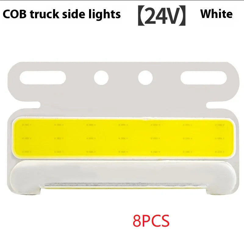 Truck side light with COB LED technology in 12V and 24V versions for ground tyre illumination